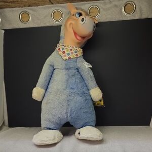 1959 Quick Draw McGraw Rubber Face Plush Doll KNICKERBOKER TOY 24" Hanna Barbera